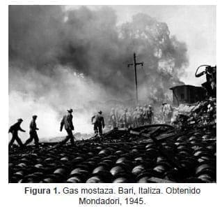 Gas mostaza. Bari, Italiza. Obtenido Mondadori, 1945. Gas mostaza. Bari, Italiza. Obtenido Mondadori, 1945.