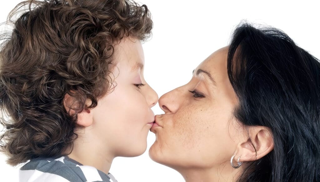Besar a tus Hijos en la Boca
