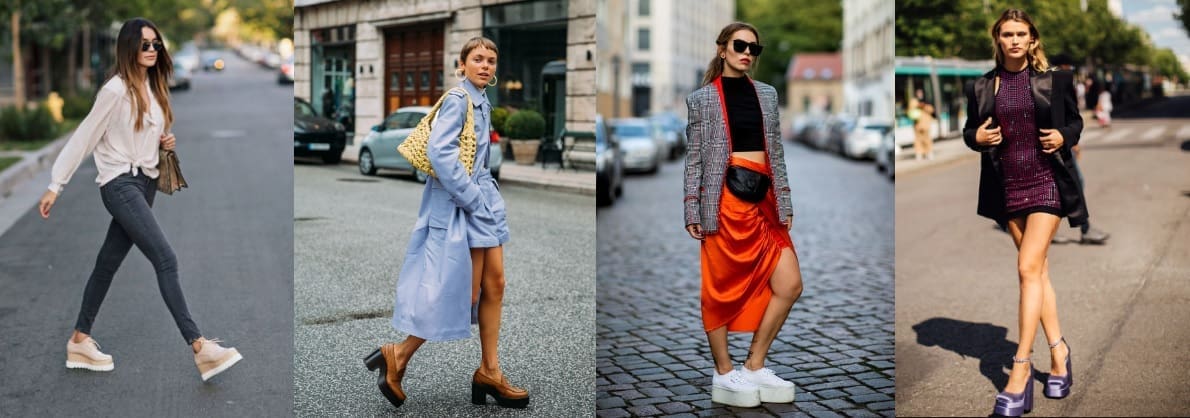 Combinar zapatos de plataforma