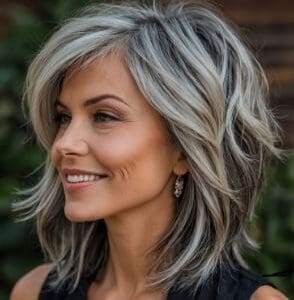 Corte lob con balayage