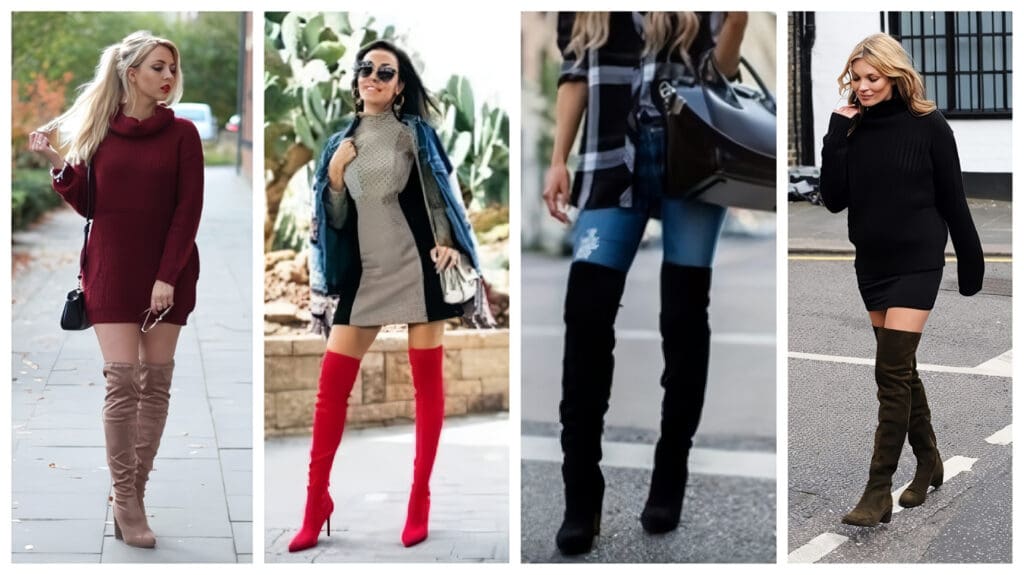 Botas altas cómo combinarlas en diferentes outfits
