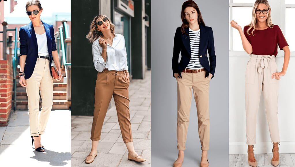 Pantalones largos para la oficina en verano