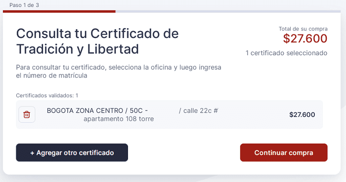 Validar la información Paso 1