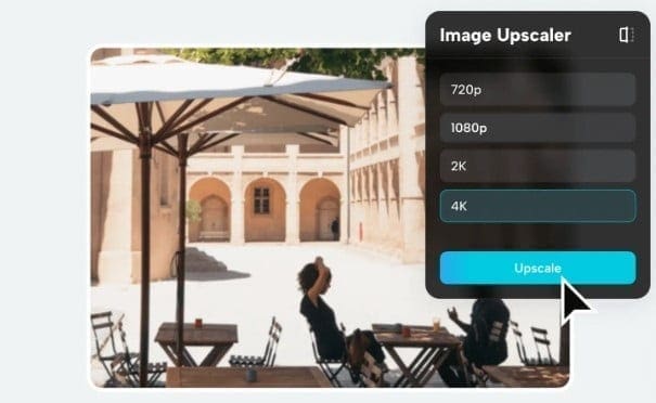 utilizar la IA para escalar imágenes de CapCut