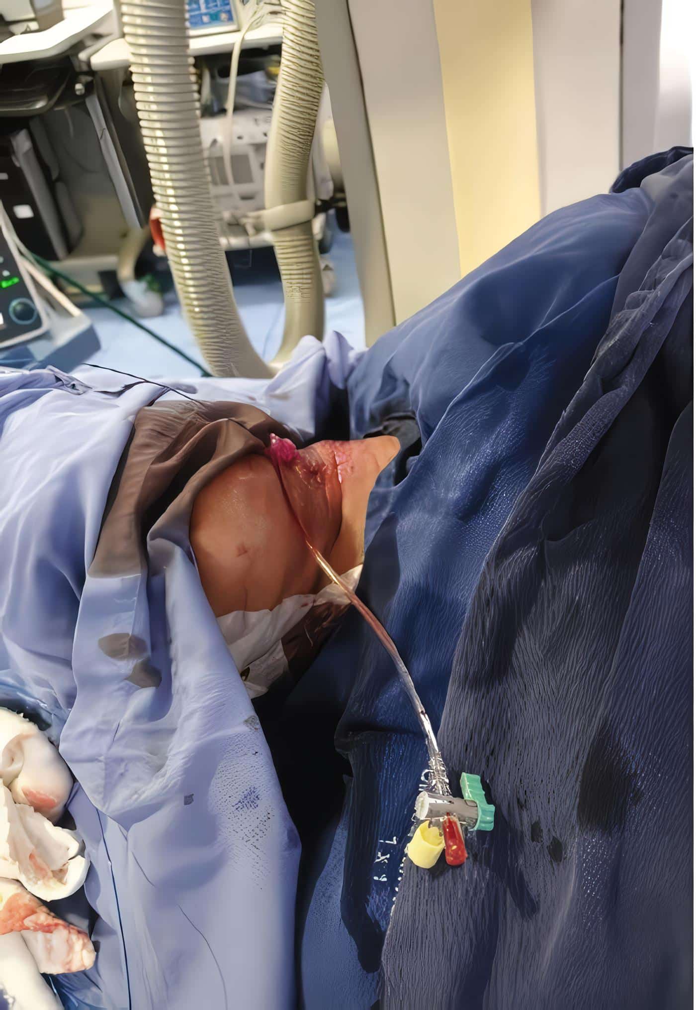 Abordaje percutáneo de arteria carótida común izquierda