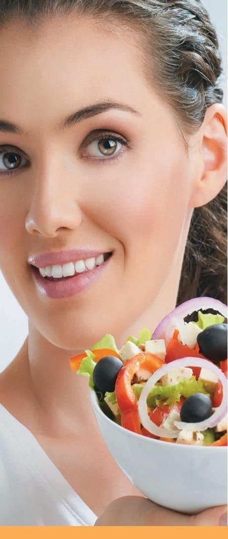 Alimentación saludable y equilibrada mujer