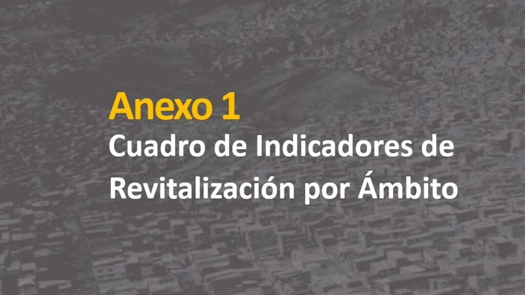 Anexo 1: Cuadro de Indicadores de Revitalización por Ámbito