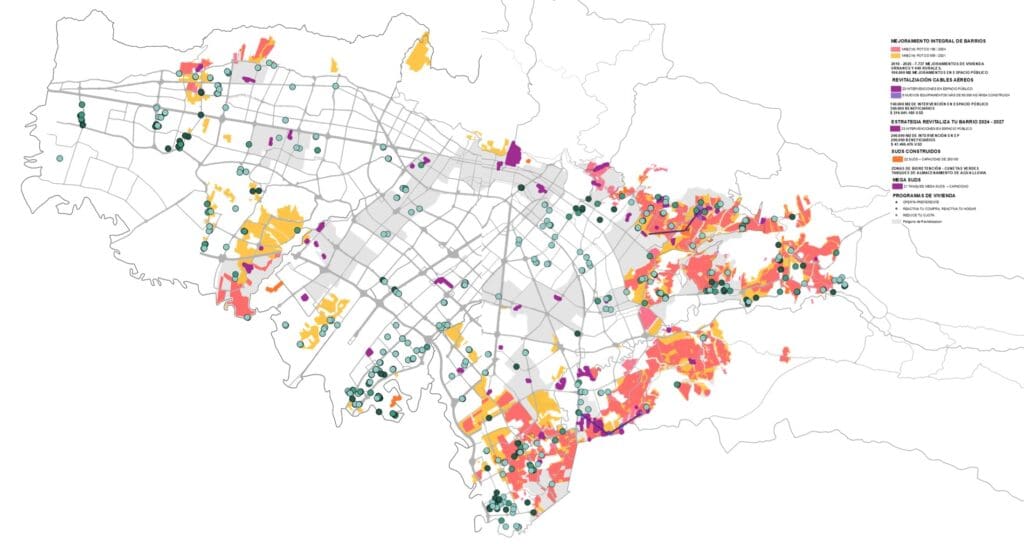 Localización Mi Casa en Bogotá vs Polígonos de revitalización