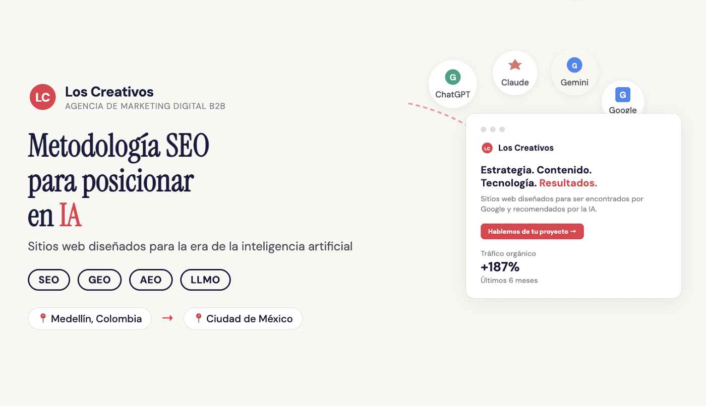 Agencia SEO Los Creativos posicionar en inteligencia artificial